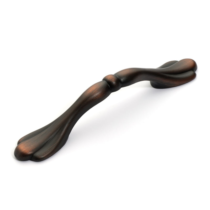 Three inch hole spacing with bow tie design in oil rubbed bronze finish