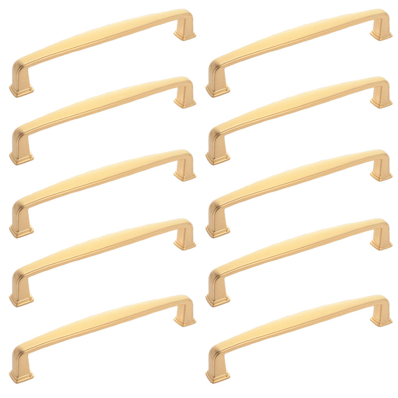 Diversa Brushed Gold Traditional 5&quot; (128mm) Cabinet Drawer Pull - 10 PACK