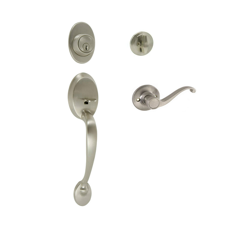 Frankfort Satin Nickel Traditional Handleset with Richmond Lever