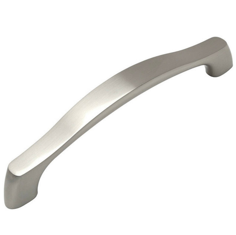 Five inch hole spacing cabinet drawer pull in satin nickel finish