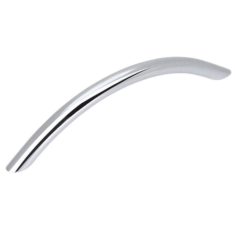 Five inch hole spacing cabinet drawer pull with smooth arch in polished chrome