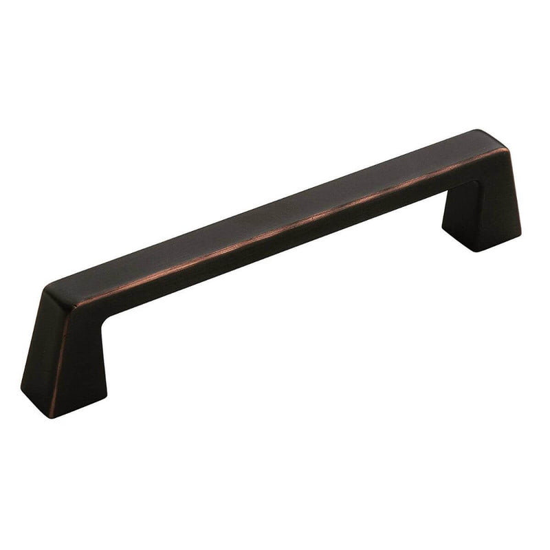 Oil rubbed bronze drawer pull with five inch hole spacing in modern style Amerock BP55277-ORB Oil Rubbed Bronze Cabinet Pull