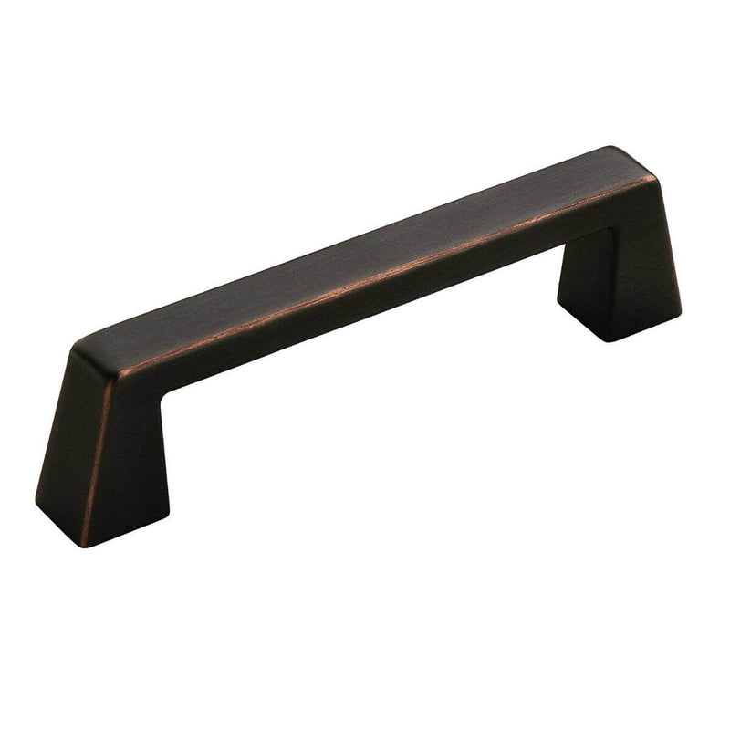 Easy to grip cabinet pull in oil rubbed bronze finish with three and three fourths inch hole spacing Amerock BP55276-ORB Blackrock Oil Rubbed Bronze Cabinet Pull