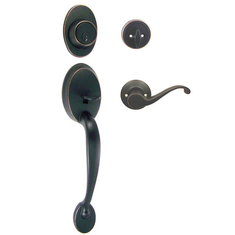 Frankfort Oil Rubbed Bronze Traditional Handleset with Richmond Lever