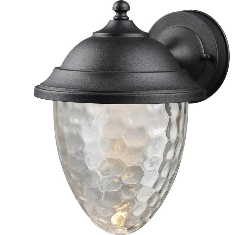 Black Outdoor Patio / Porch Exterior LED Light Fixture: 21-1444-Small