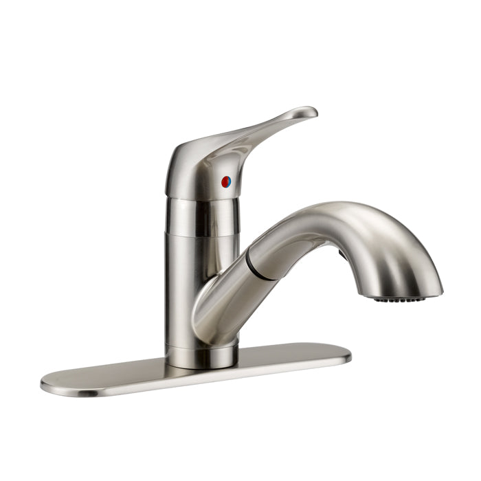Designers Impressions 611489 Satin Nickel Kitchen Faucet w/ Pull Out Sprayer