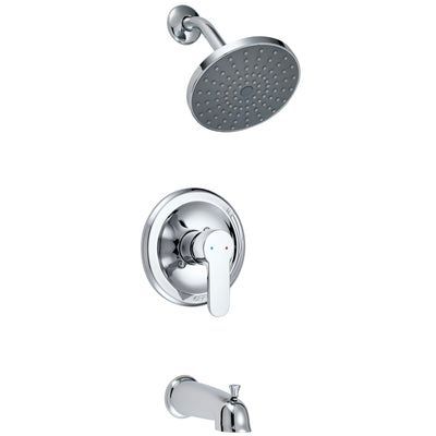 Designers Impressions 685755 Polished Chrome Single Handle Tub / Shower Combo Faucet