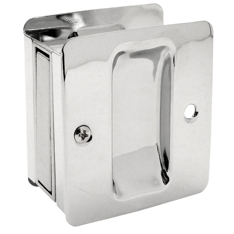Polished Chrome Passage Pocket Door Lock