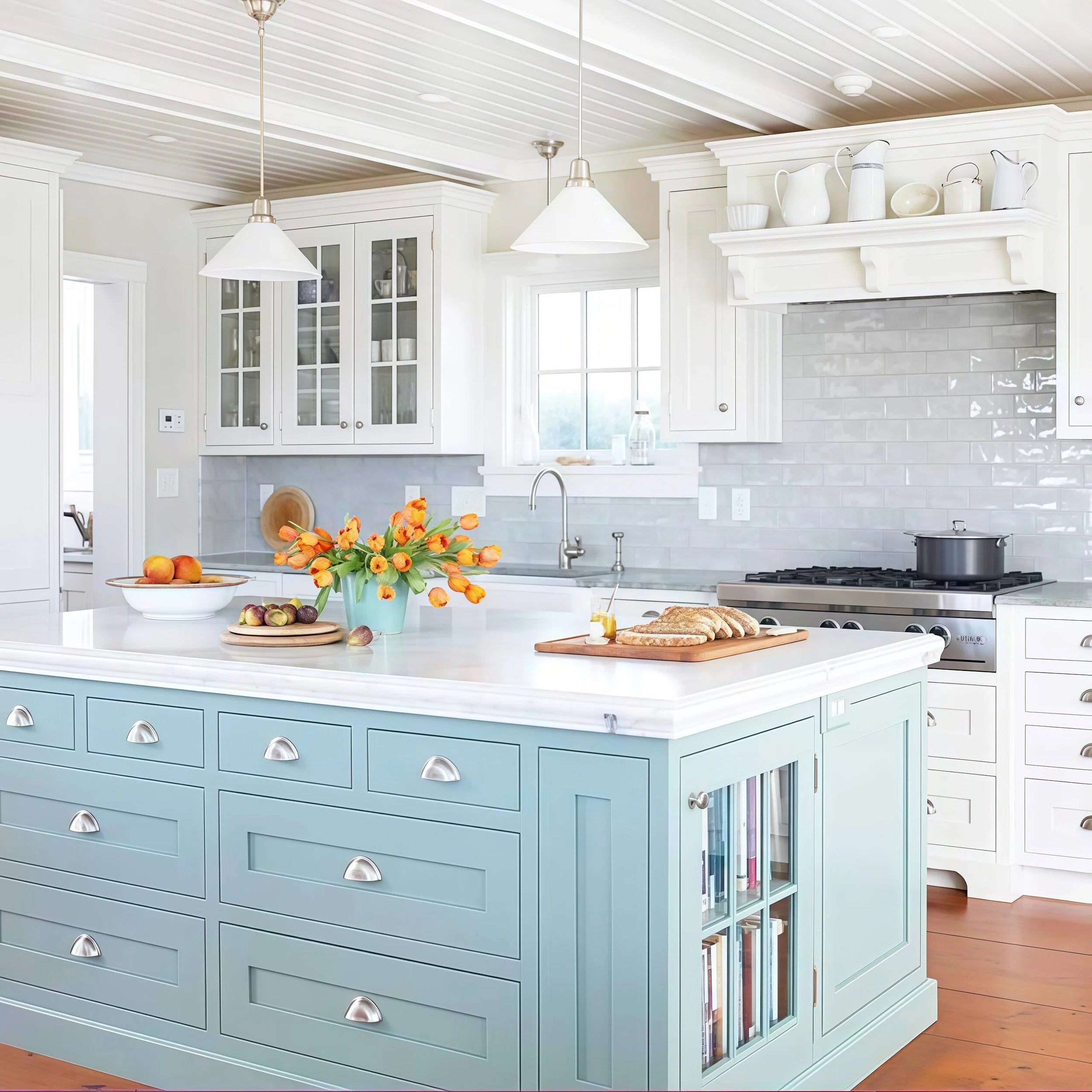 10 Blue Kitchen Ideas - DoorCorner.com
