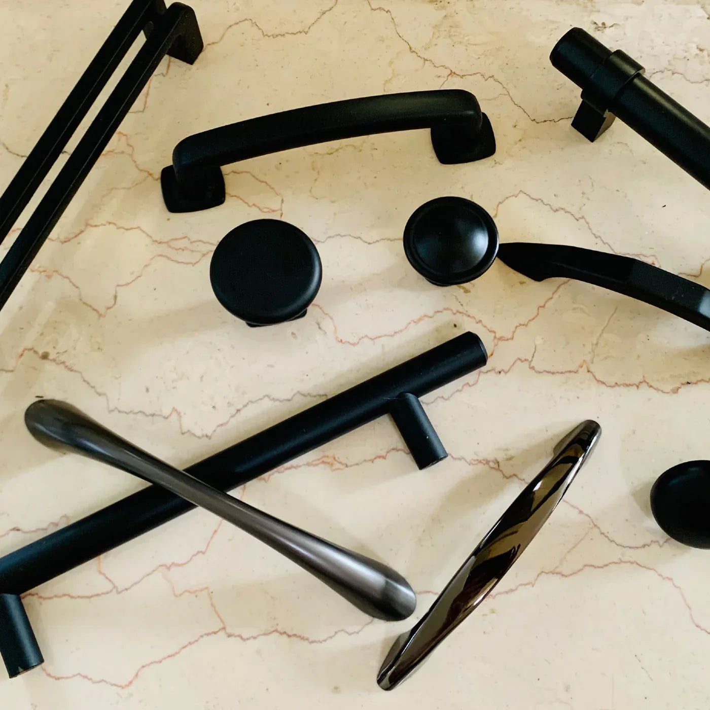 Cabinet Hardware Finishes - The Black and Dark Tones