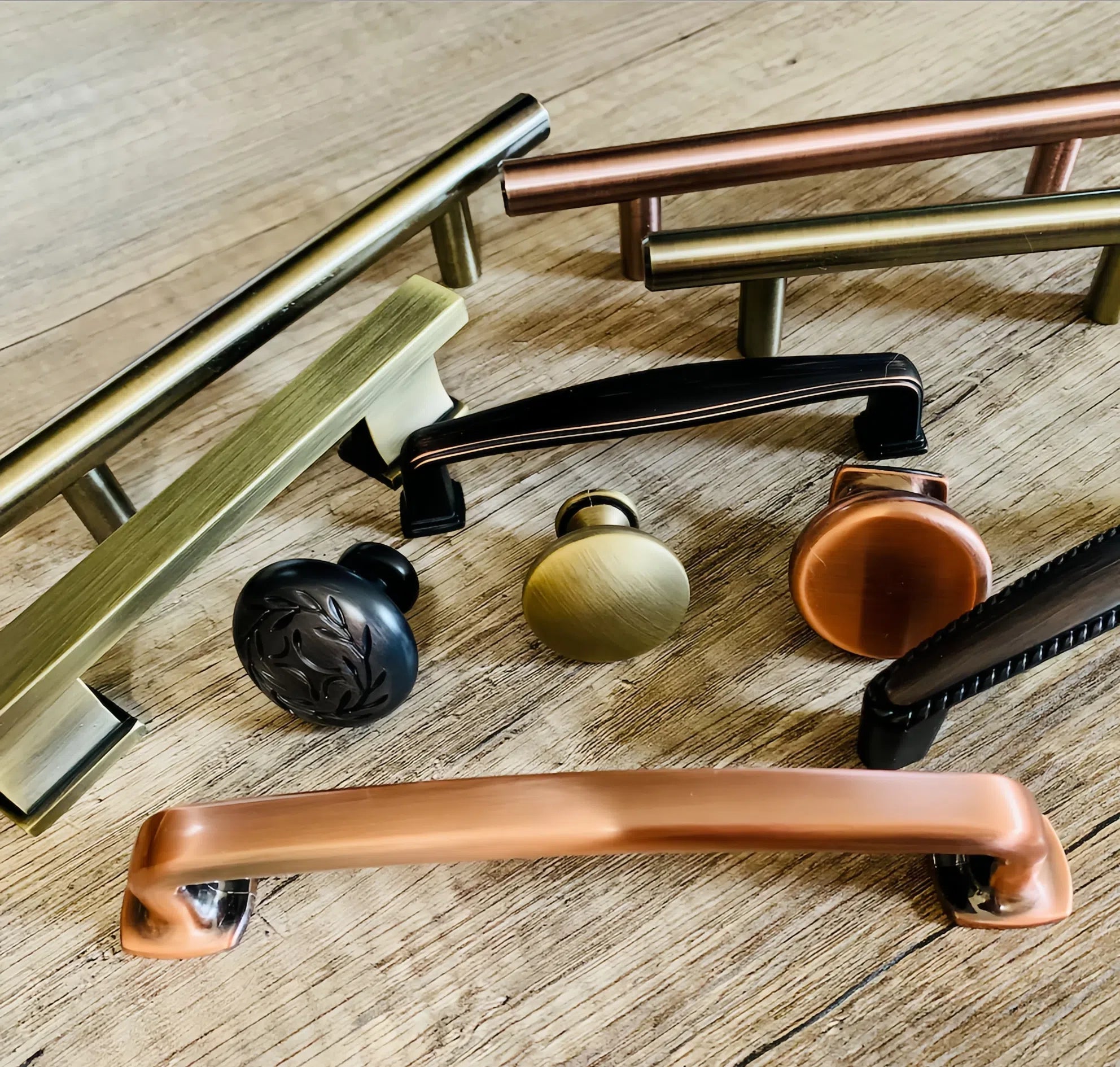 Cabinet Hardware Finishes - The Earth Tones