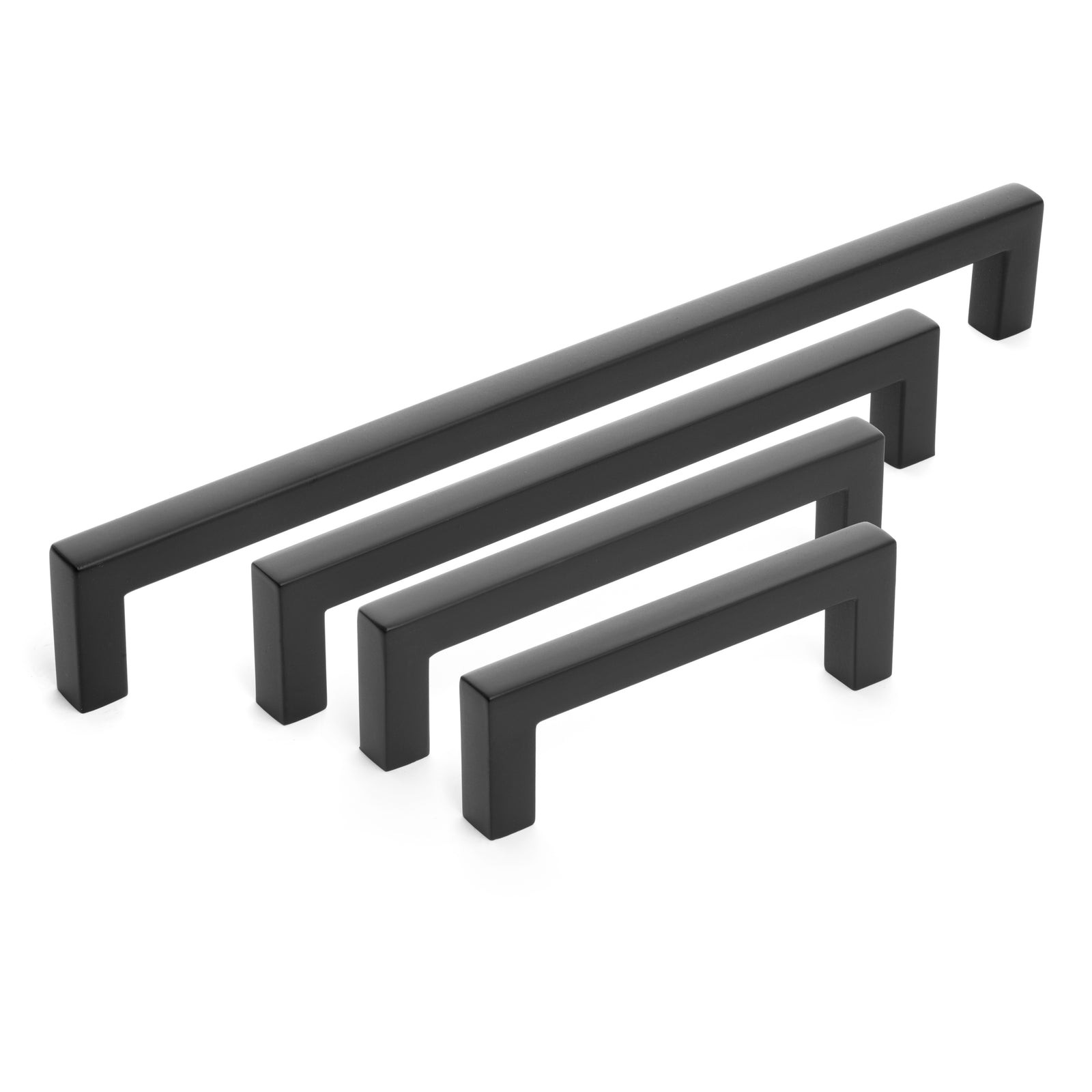Diversa Matte Black Square Edge Cabinet Bar Pulls