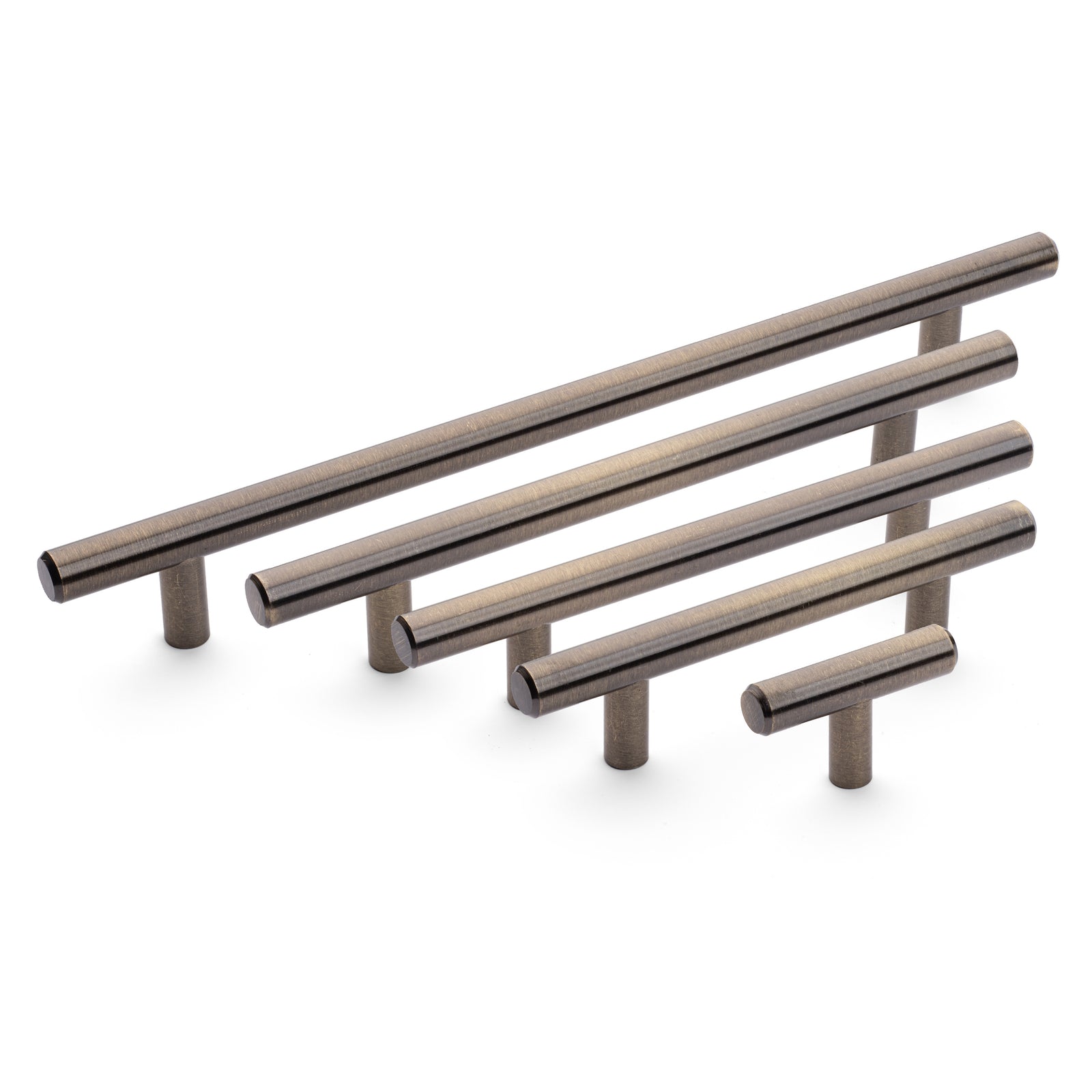 Diversa Antique Brass Euro Style Cabinet Bar Pulls