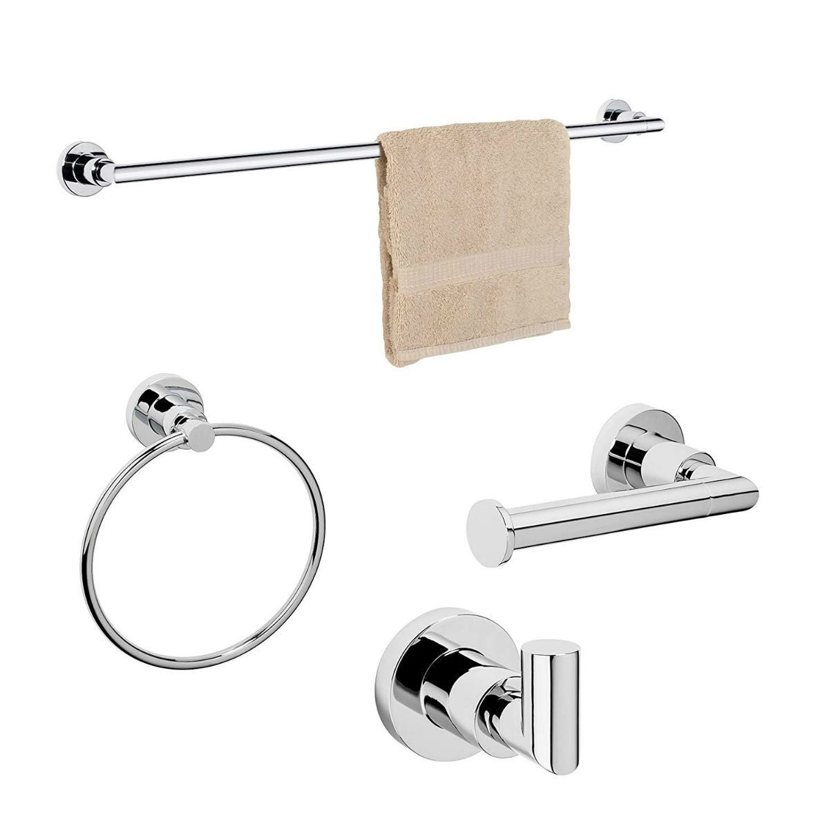 Polished Chrome Towel Bar Sets and Accessories