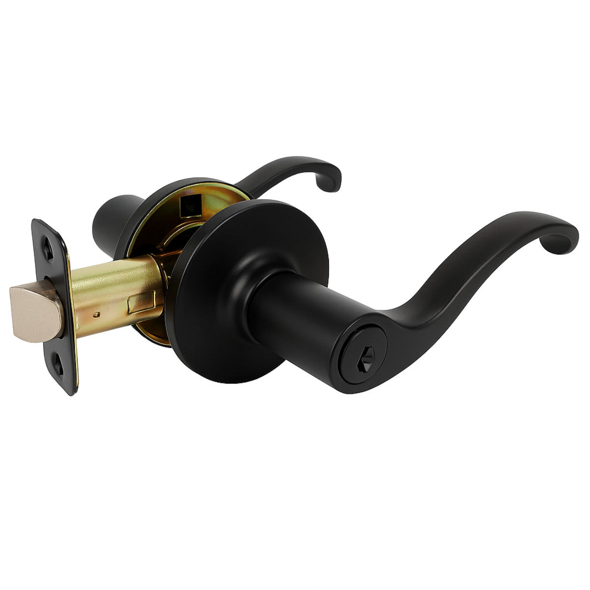 Black Keyed Entry Door Knobs and Door Levers