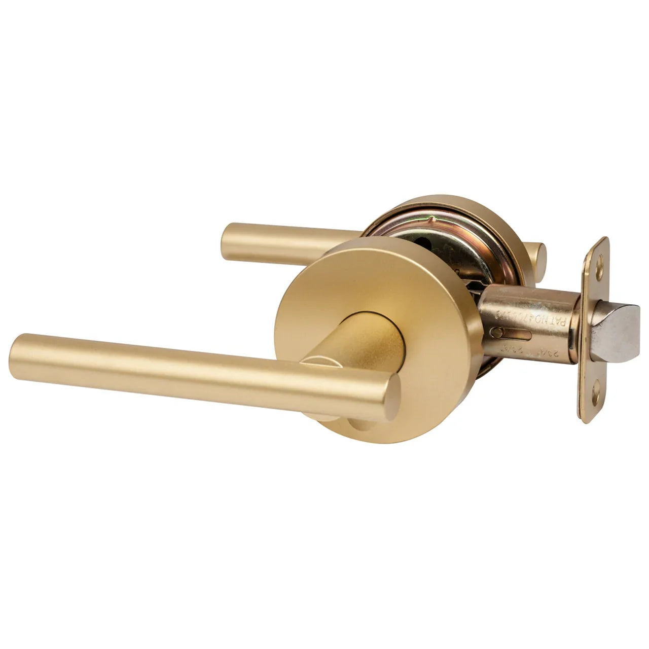 Kain Series Satin Brass Door Levers