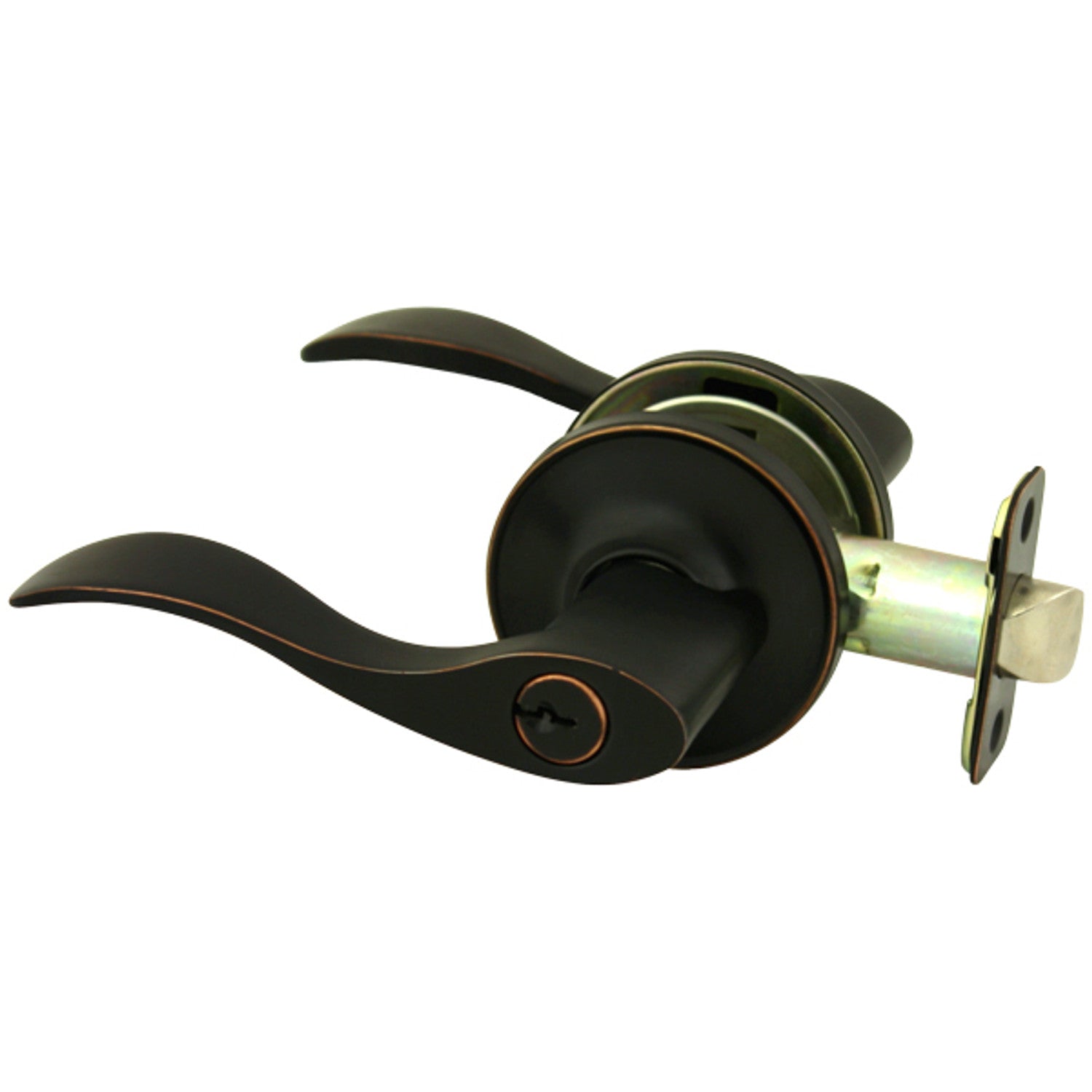 Oil Rubbed Bronze Keyed Entry Door Knobs and Door Levers