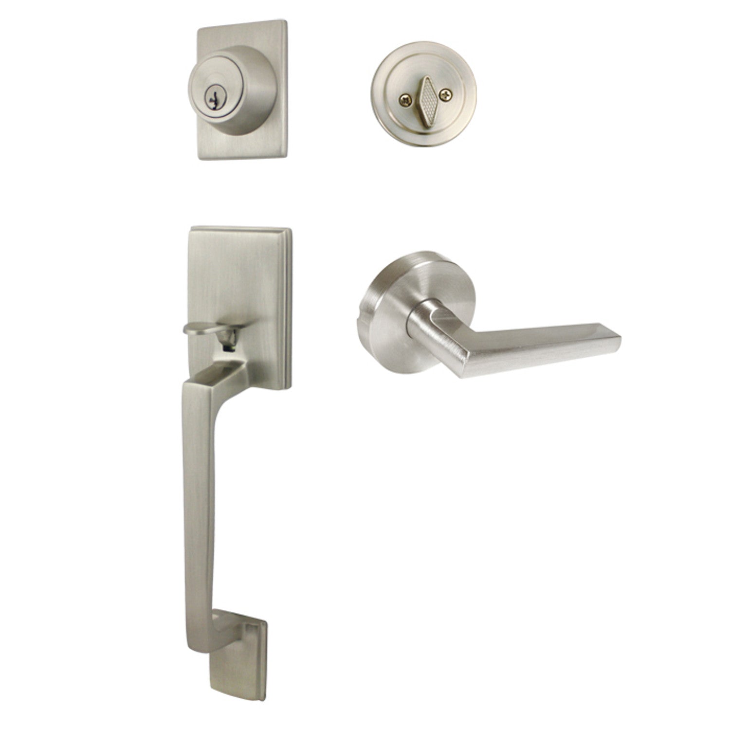 Satin Nickel Front Door Handlesets