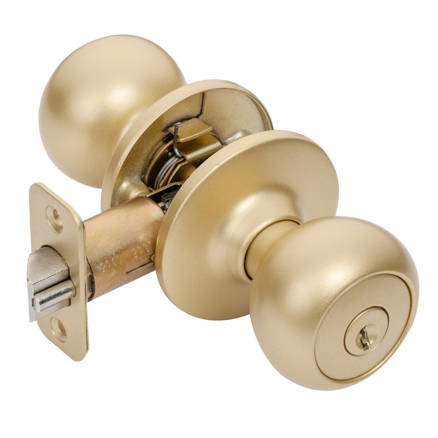 Bedford Series Satin Brass Door Knobs