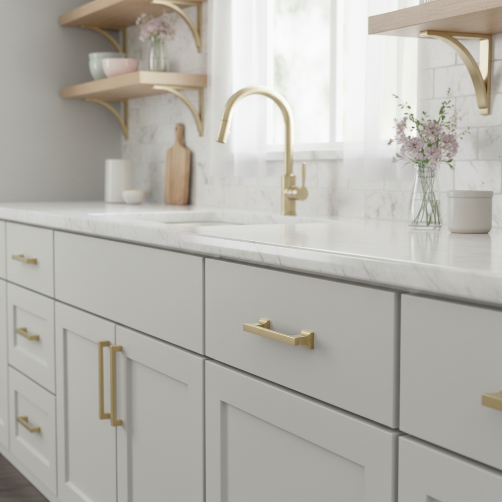 Cosmas 702-4BG Brushed Gold Contemporary Cabinet Pull