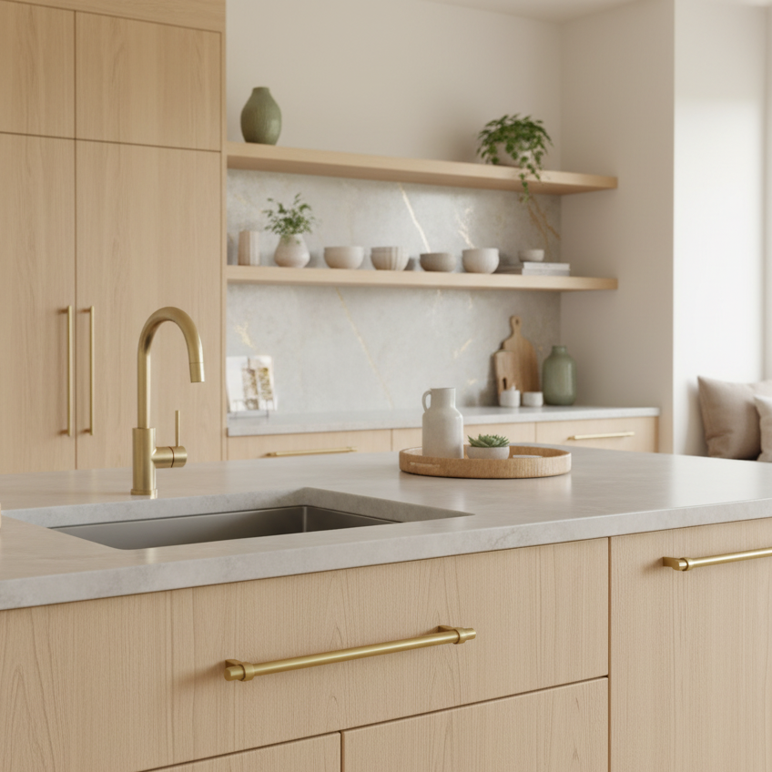 Cosmas 161-224BG Brushed Gold Euro Style Bar Pull