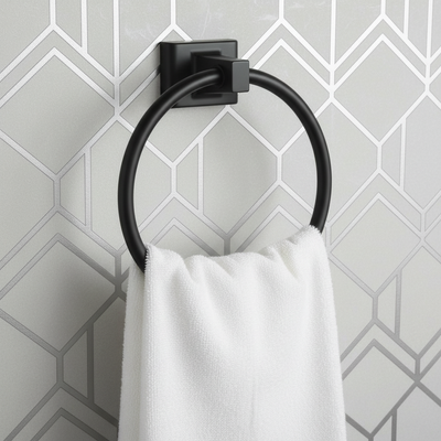 Eclipse Series Black Towel Ring