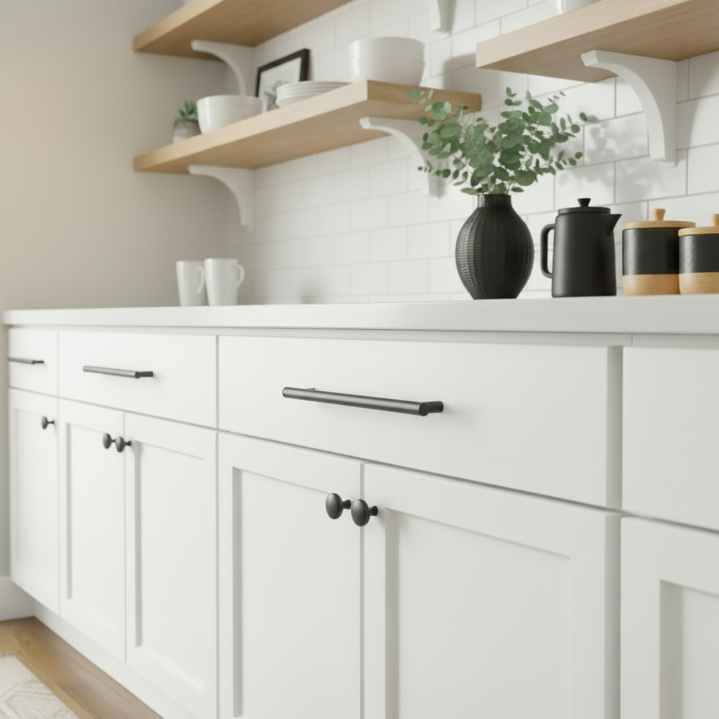 Diversa Matte Black Euro Style 7-1/2" (192mm) Cabinet Bar Pull