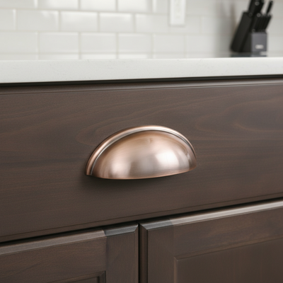 Diversa Antique Copper 3" (76mm) Cabinet Cup Pull
