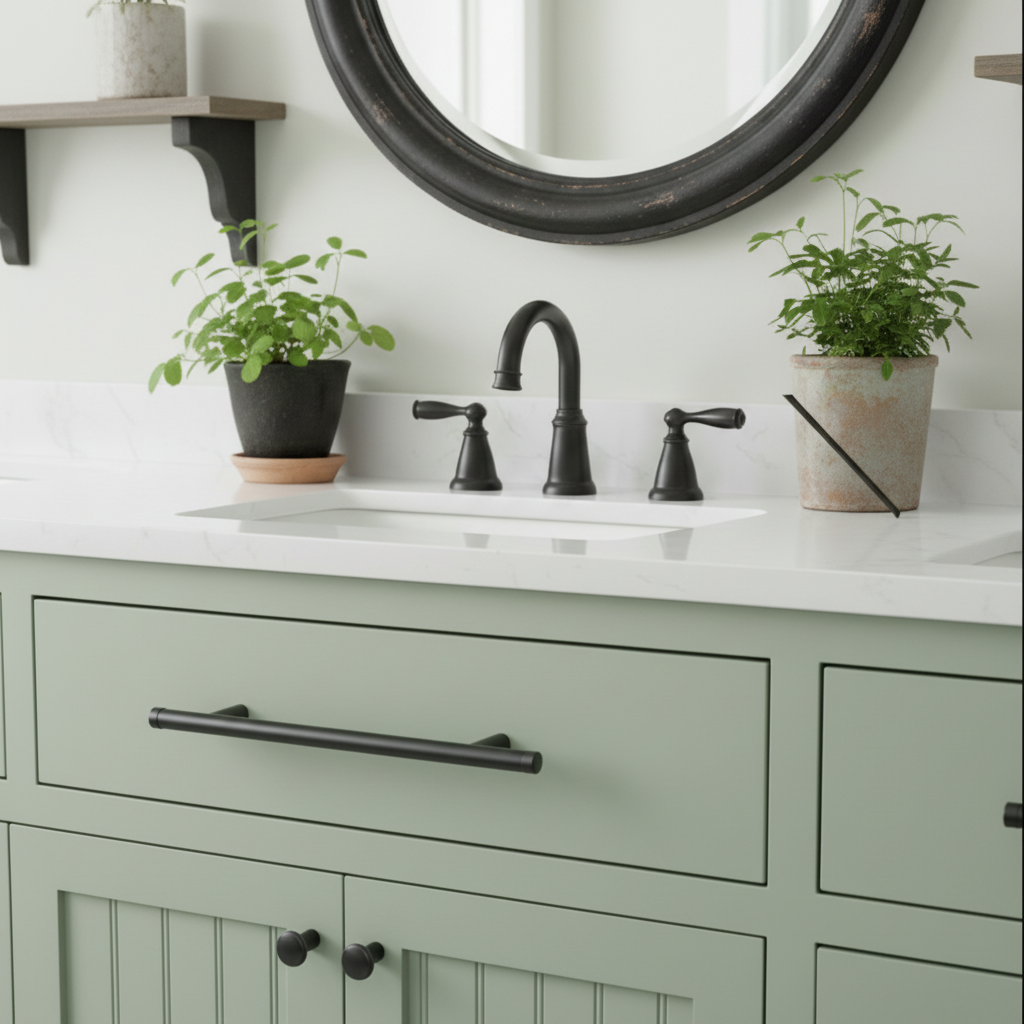 Diversa Matte Black Euro Style 5" (128mm) Cabinet Bar Pull