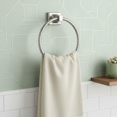 Eclipse Series Satin Nickel Towel Ring
