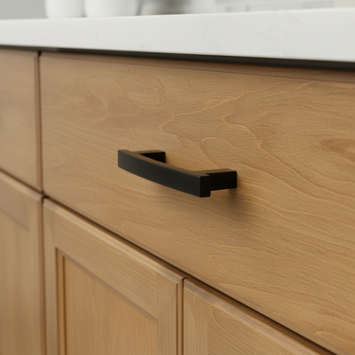 Cosmas 5235FB Flat Black Contemporary Arch Cabinet Pull