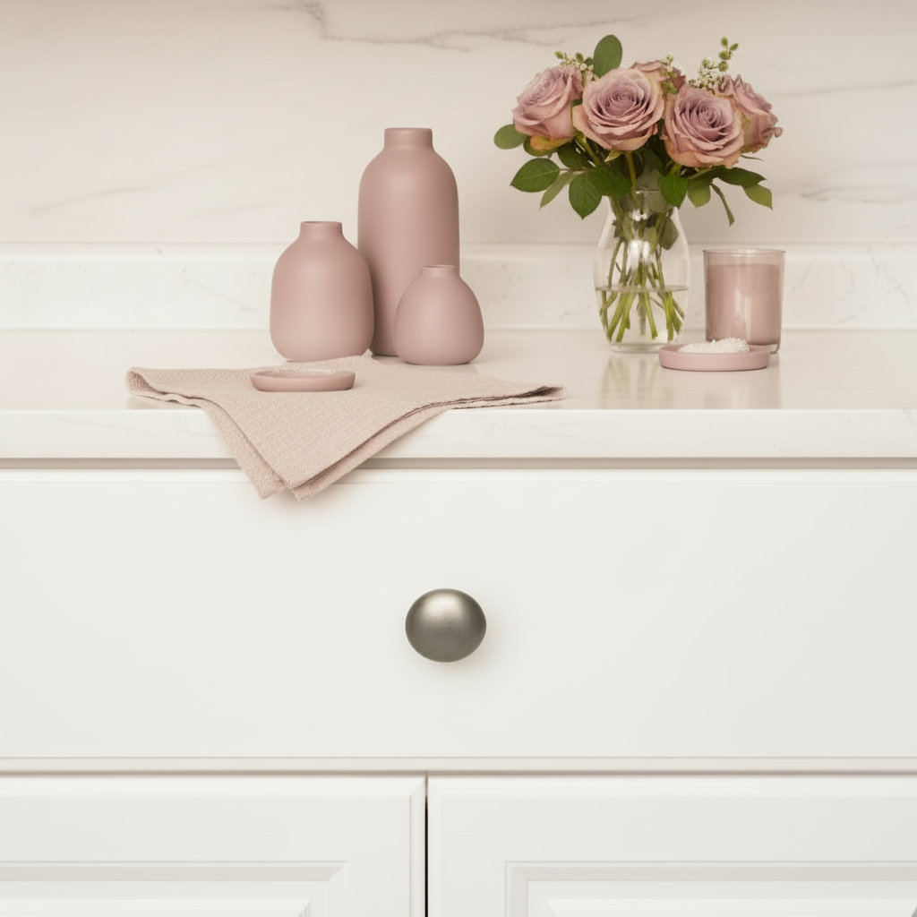 Cosmas 5305AS Antique Silver Round Cabinet Knob