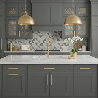 Cosmas 3133-160BB Brushed Brass Cabinet Pull