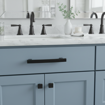 Cosmas 5236FB Flat Black Contemporary Arch Cabinet Pull