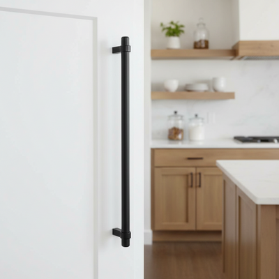 Cosmas 161-224FB Flat Black Euro Style Bar Pull