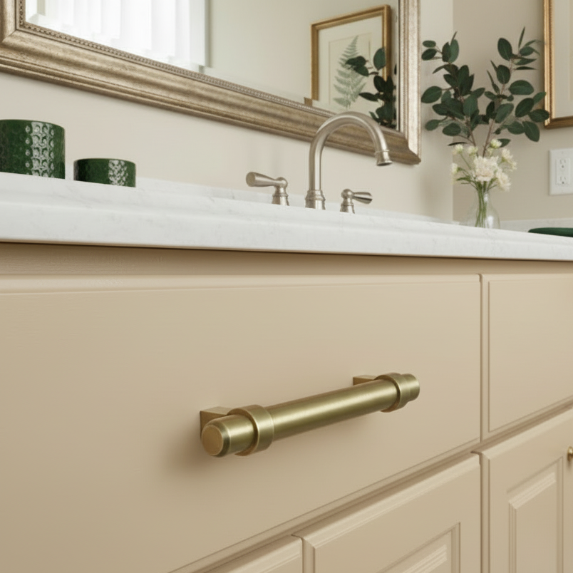 Cosmas 161-2.5BAB Brushed Antique Brass Euro Style Bar Pull