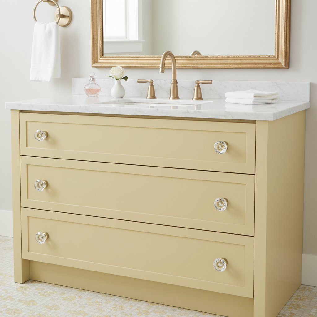 Cosmas 5268BB-C Brushed Brass &amp; Clear Glass Cabinet Knob