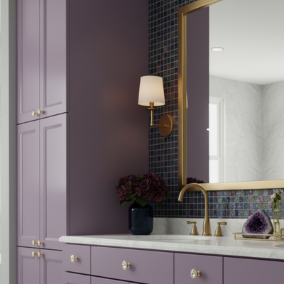 Cosmas 5317BB-C Brushed Brass &amp; Clear Glass Round Cabinet Knob