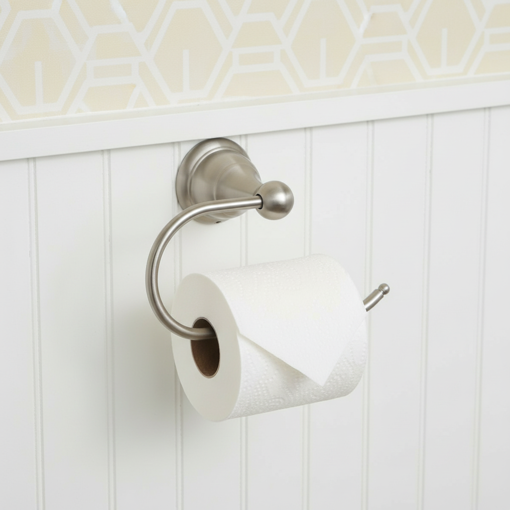 100 Series Satin Nickel Euro Style Toilet / Tissue Paper Holder