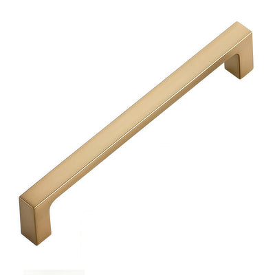 Diversa Gold Champagne 5" (128mm) Square Edge Solid Cabinet Pull - 10 PACK