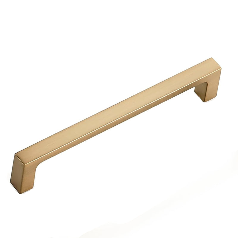 Diversa Gold Champagne 5&quot; (128mm) Square Edge Solid Cabinet Pull