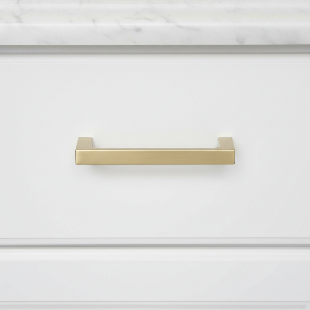 Diversa Gold Champagne 3" (76mm) Square Edge Solid Cabinet Pull