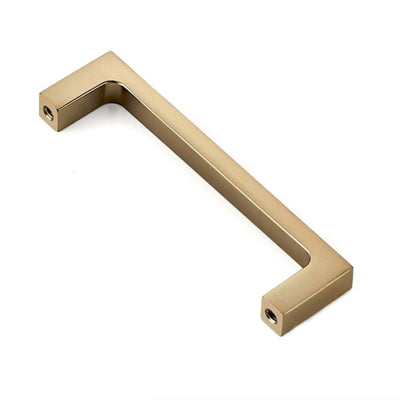 Diversa Gold Champagne 3-3/4" (96mm) Square Edge Solid Cabinet Pull