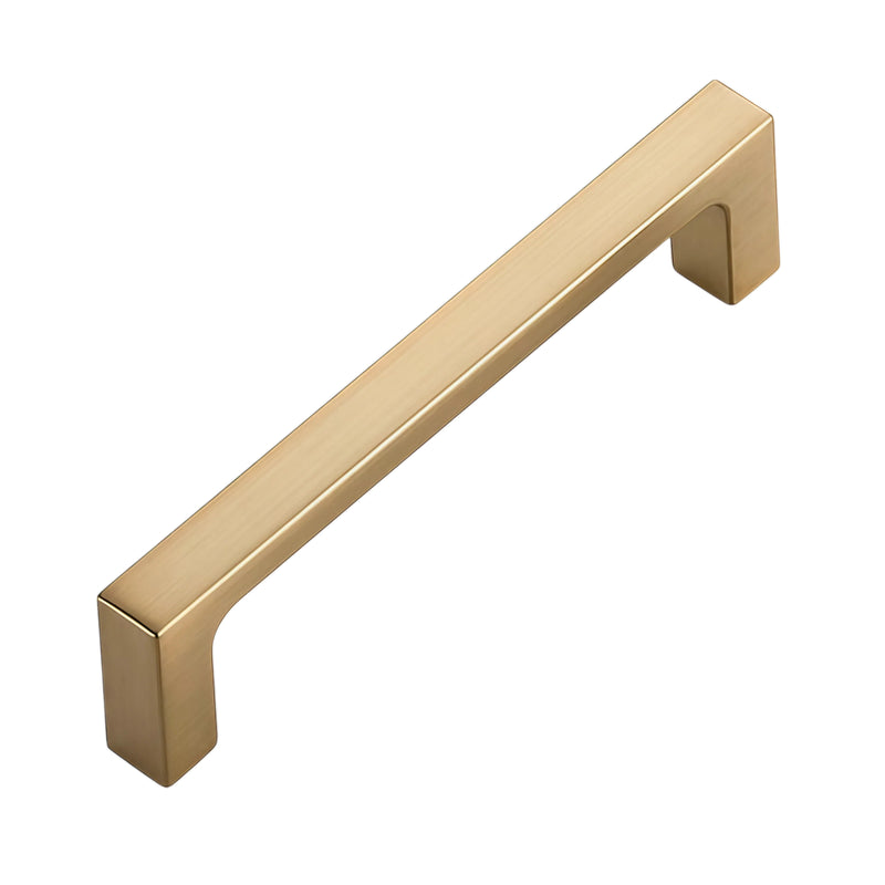 Diversa Gold Champagne 3-3/4&quot; (96mm) Square Edge Solid Cabinet Pull