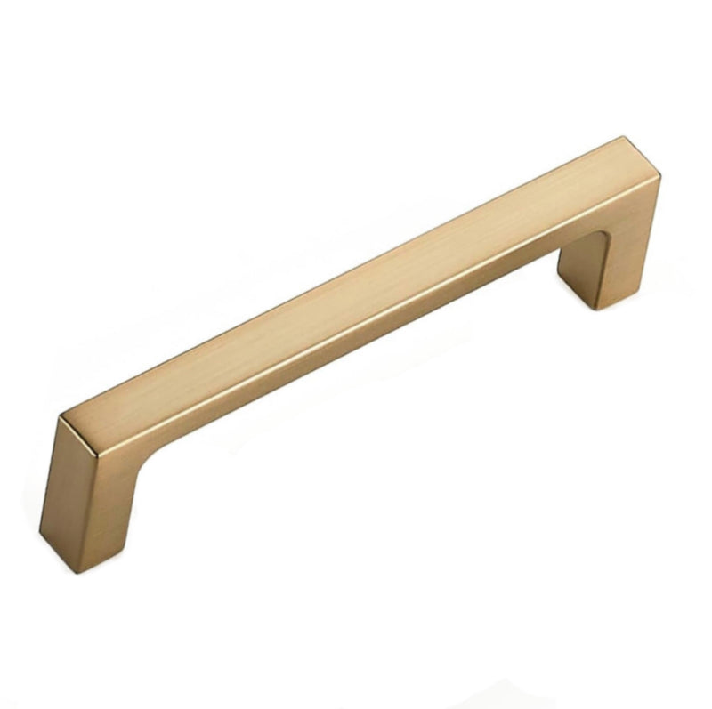 Diversa Gold Champagne 3-3/4&quot; (96mm) Square Edge Solid Cabinet Pull