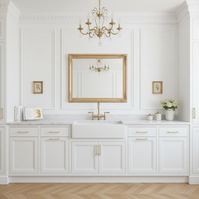 Diversa Gold Champagne 3-3/4" (96mm) Square Edge Solid Cabinet Pull