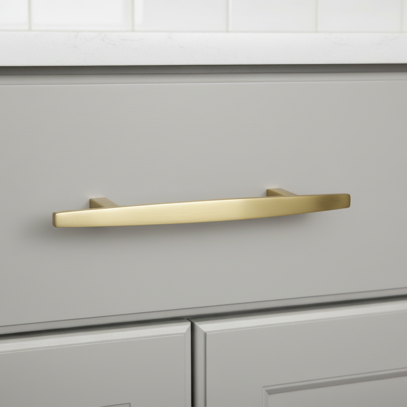 Diversa Brushed Gold Subtle Arch 3" (76mm) Cabinet Pull