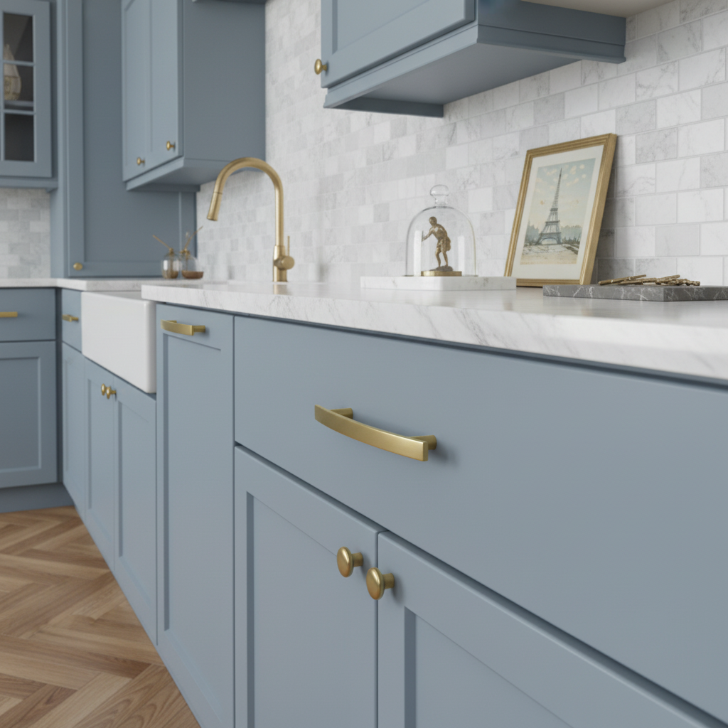 Diversa Brushed Gold Subtle Arch 3-3/4" (96mm) Cabinet Pull