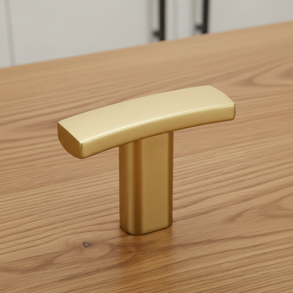Diversa Brushed Gold Subtle Arch Cabinet Knob