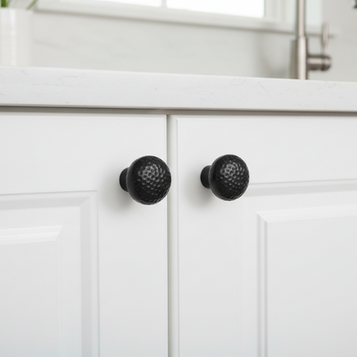 Cosmas 10551FB Flat Black Round Craftsman Cabinet Knob